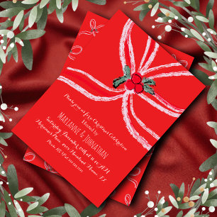 Christmas Bows Corporate Office Event Invitation