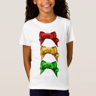 Christmas Bows Girl's Tshirt
