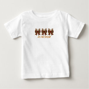 Christmas Bows Plaid Bows Red Baby T-Shirt