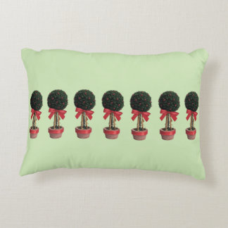 Christmas Box Ball Tree Patterned Accent Pillow