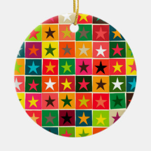 christmas boxed stars ceramic tree decoration