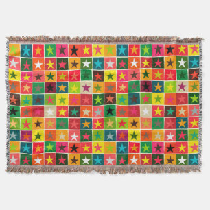 christmas boxed stars throw blanket