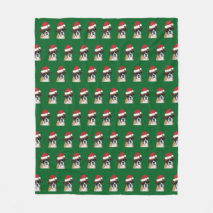 Christmas Boxer Dog Fleece Blanket
