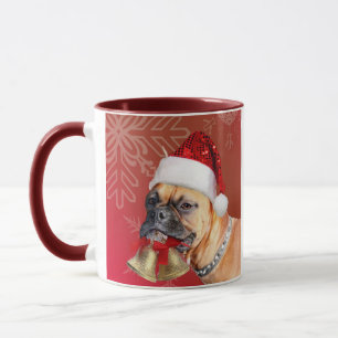 Christmas Boxer dog mug