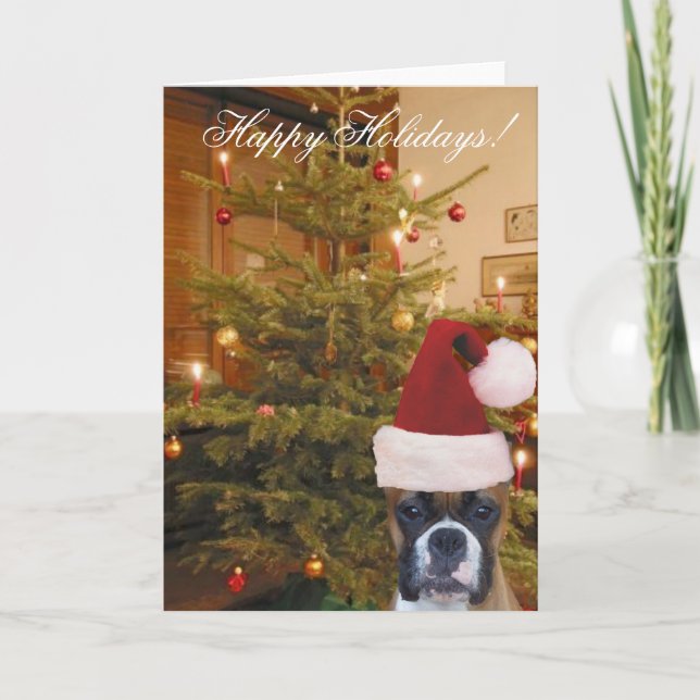 Christmas boxer greeting card (Front)