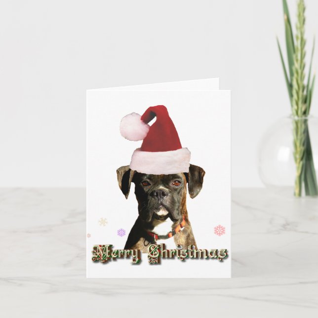 Christmas boxer notecard (Front)