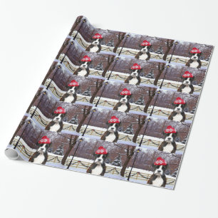 Christmas Boxer puppy wrapping paper