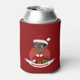 Christmas boy cartoon can cooler