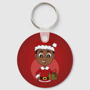 Christmas boy cartoon keychain