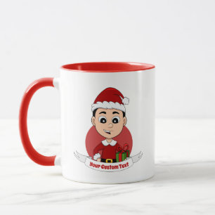 Christmas boy cartoon mug