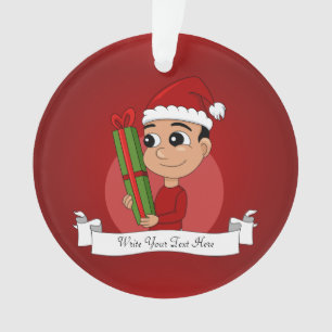 Christmas boy cartoon ornament