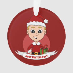 Christmas boy cartoon ornament