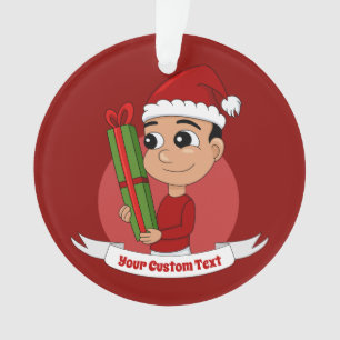 Christmas boy cartoon ornament