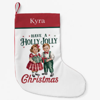 Christmas boy girl add name  small christmas stocking