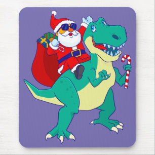 Christmas Boys Dinosaur Santa T Rex Xmas Dino Love Mouse Pad