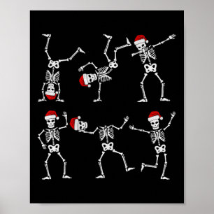 Christmas Boys Kids Toddler Dancing Skeleton Hat C Poster
