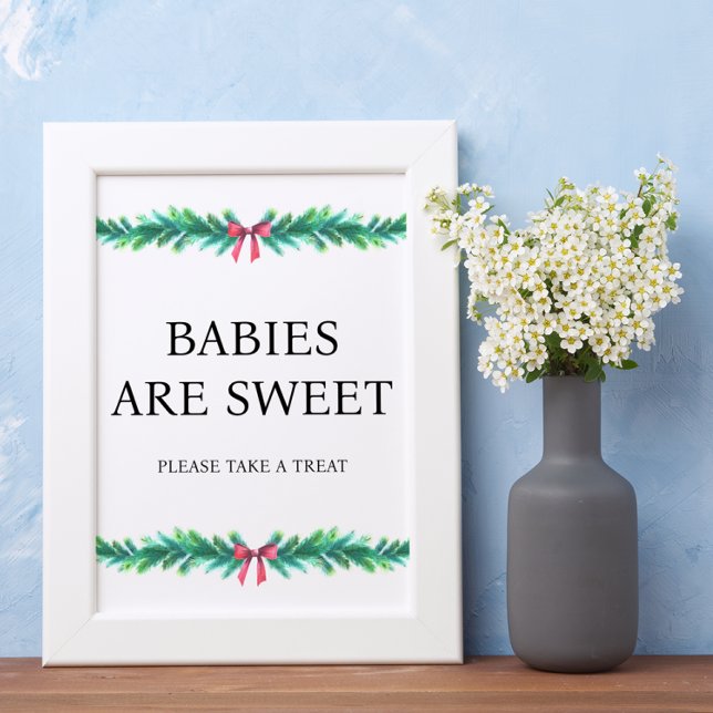 Christmas Branch Babies are sweet Baby Shower  Poster (Creator Uploaded)