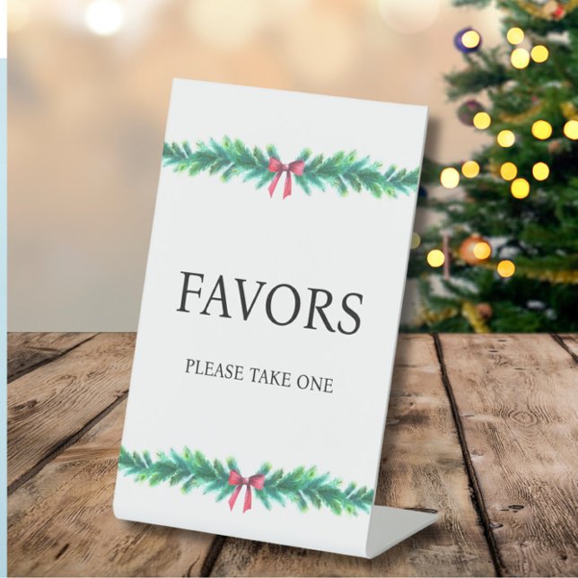 Christmas Branch Favours Baby Shower  Pedestal Sign (Creator Uploaded)