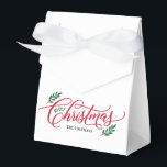 Christmas Branches Holiday Party Favour Boxes<br><div class="desc">Thank your guests with stylish,  personalised favour boxes! All text and background colours are fully editable. Click the "Personalise" button to customise further or contact us if you need help with customisation. For matching items and more stylish designs,  visit our website at www.berryberrysweet.com</div>