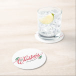 Christmas Branches Merry Christmas Party Coasters<br><div class="desc">Plan a stylish celebration with this modern design by Berry Berry Sweet. Visit our website at berryberrysweet.com for personalised stationery and gifts.</div>