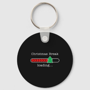 Christmas Break Loading Funny Xmas Holiday Teacher Key Ring
