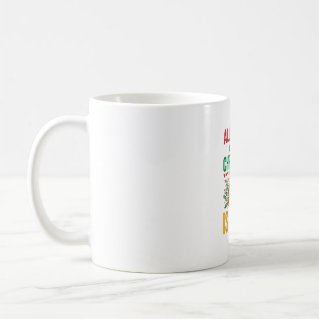 Christmas Brew Holiday Drink Design Coffee Mug (Left)