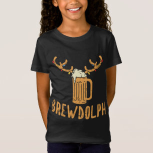 Christmas Brewdolph Reindeer Rudolph Beer Drinkin T-Shirt