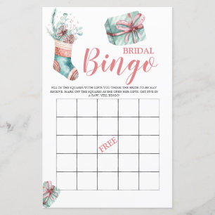 Christmas Bridal Bingo Bridal Game