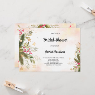Christmas Bridal Shower Invitation