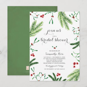 Christmas Bridal Shower Invitation