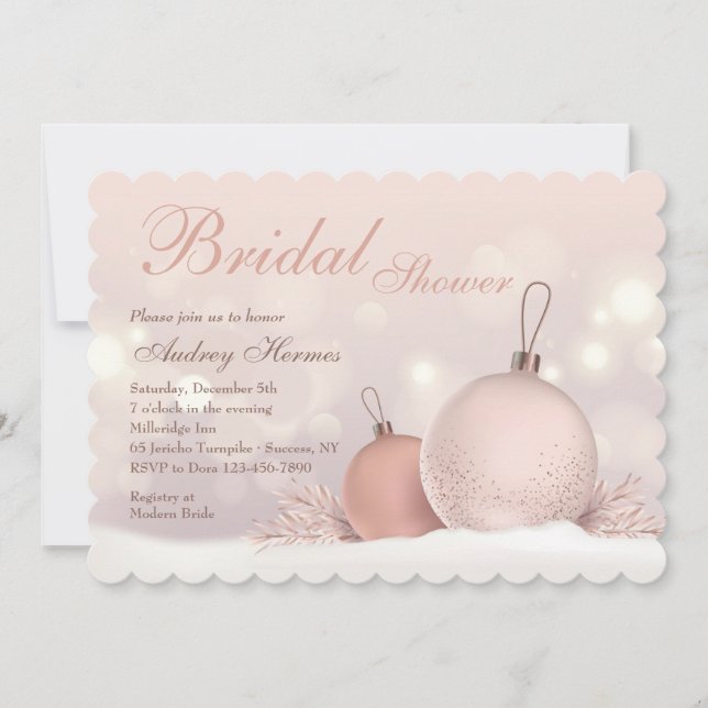 Christmas Bridal Shower Invitation (Front)