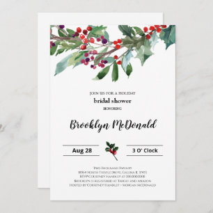 Christmas Bridal Shower Invitation