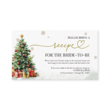 Christmas Bridal Shower Recipe Request