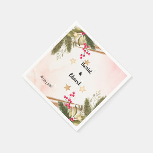 Christmas Bridal Shower, Wedding Reception Napkin