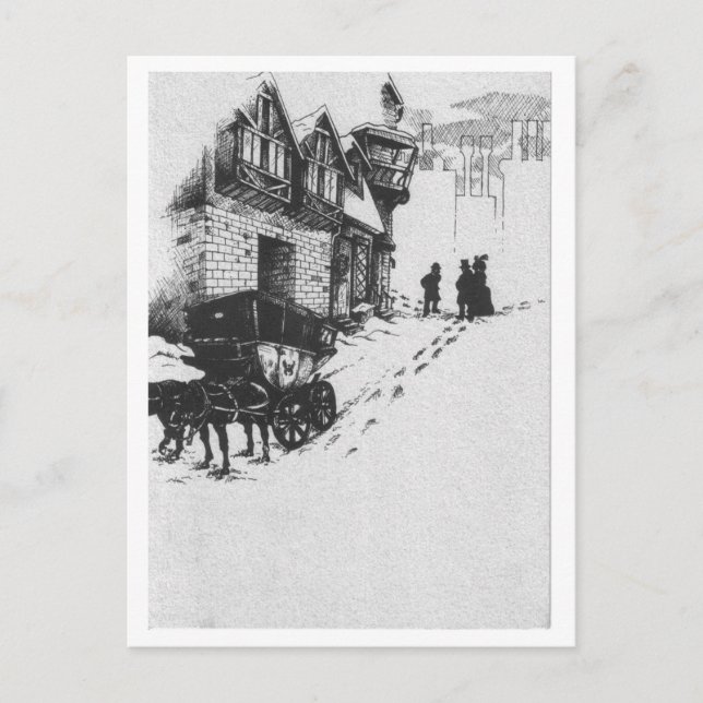 Christmas Bride Holiday Postcard (Front)