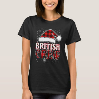 Christmas British Crew Buffalo Red Plaid Pyjamas F T-Shirt