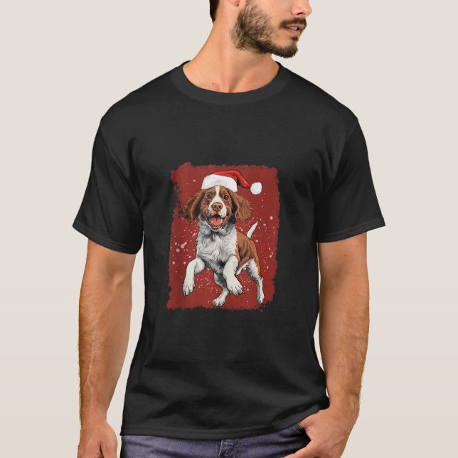 Christmas Brittany Dog Tank Top (Front)