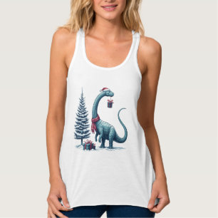 Christmas Brontosaurus dinosaur Singlet
