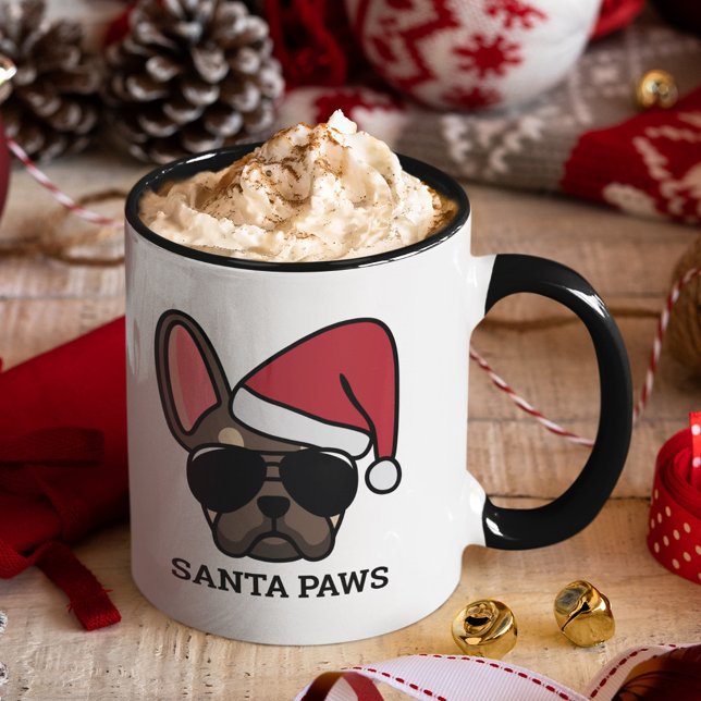 Christmas Brown Tan French Bulldog Mug (Creator Uploaded)