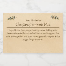 Christmas Brownie Baking Mix Personalised Simple