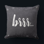 Christmas, Brrr.., snowflakes, chalkboard Cushion<br><div class="desc">Product Name: "Winter Whimsy: Brrr... Snowflakes Chalkboard Throw Pillow" Product Description: Add a touch of playful charm to your holiday decor with the "Winter Whimsy: Brrr... Snowflakes Chalkboard Throw Pillow." This pillow is more than just a cosy accessory; it's a stylish and modern piece that captures the essence of the...</div>