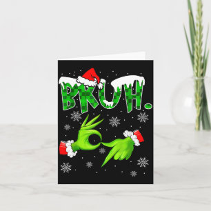 Christmas Bruh 67 Six Seven 6 7 Meme  Card
