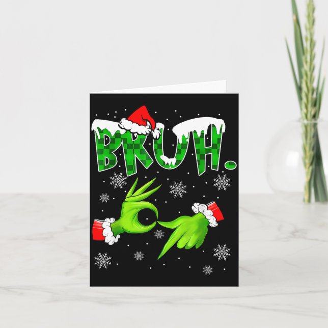 Christmas Bruh 67 Six Seven 6 7 Meme  Card (Front)