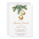 Christmas brunch gold baubles pines