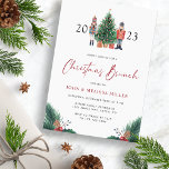 Christmas Brunch Invitation<br><div class="desc">This cute Christmas Brunch invitation features adorable hand-painted watercolor nutcracker toy soldiers with presents under a beautifully decorated Christmas tree with customisable text for adding your name. Find matching items in the Christmas Nutcracker Invitations and Cards collection.</div>