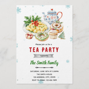 Christmas brunch party invitation