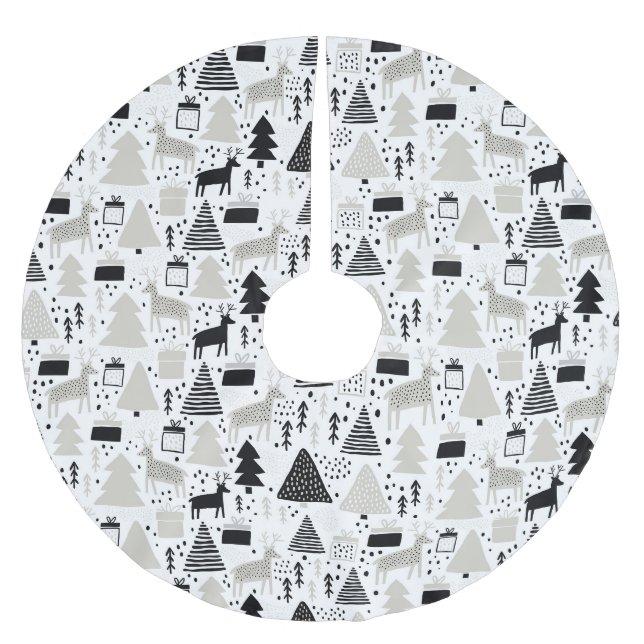 Christmas Brushed Polyester Tree Skirt (Front)