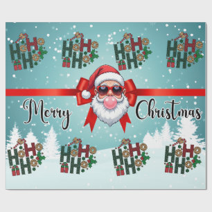Christmas Bubblegum Santa Wrapping Paper