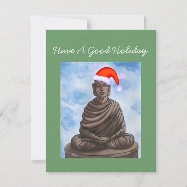 Christmas Buddha! Holiday Card (Front)