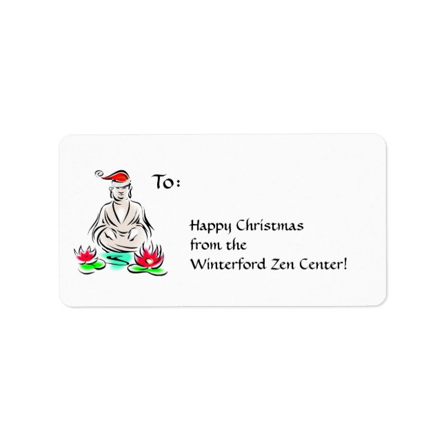 Christmas Buddha Label (Front)